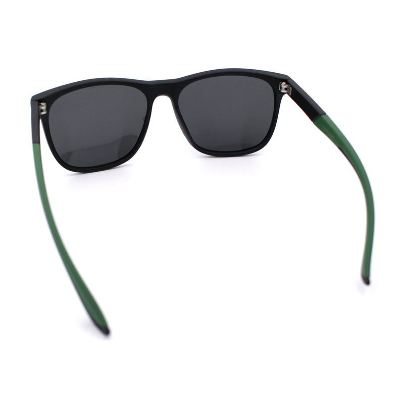 Polarized Classic Gentleman Mens Simple Sporty Horn Rim Plastic Sunglasses