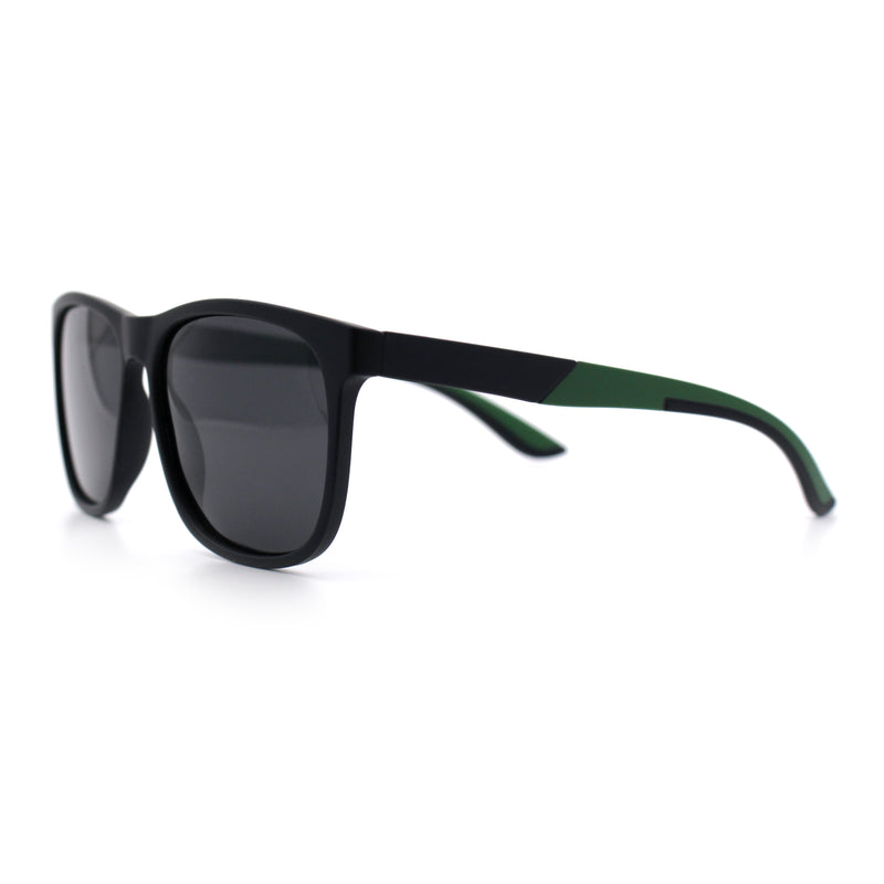 Polarized Classic Gentleman Mens Simple Sporty Horn Rim Plastic Sunglasses