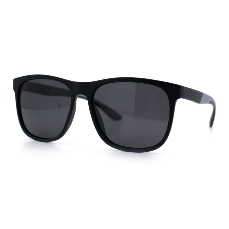 Polarized Classic Gentleman Mens Simple Sporty Horn Rim Plastic Sunglasses
