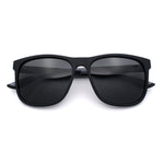 Polarized Classic Gentleman Mens Simple Sporty Horn Rim Plastic Sunglasses