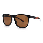 Polarized Classic Gentleman Mens Simple Sporty Horn Rim Plastic Sunglasses