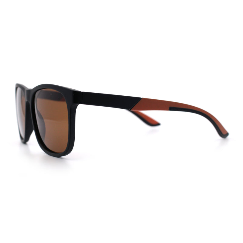 Polarized Classic Gentleman Mens Simple Sporty Horn Rim Plastic Sunglasses