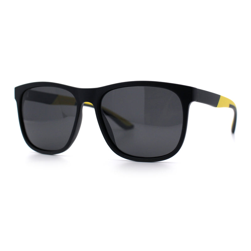 Polarized Classic Gentleman Mens Simple Sporty Horn Rim Plastic Sunglasses