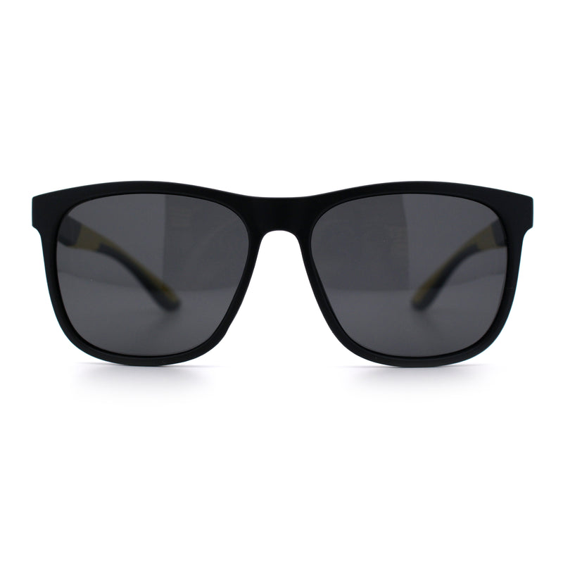 Polarized Classic Gentleman Mens Simple Sporty Horn Rim Plastic Sunglasses