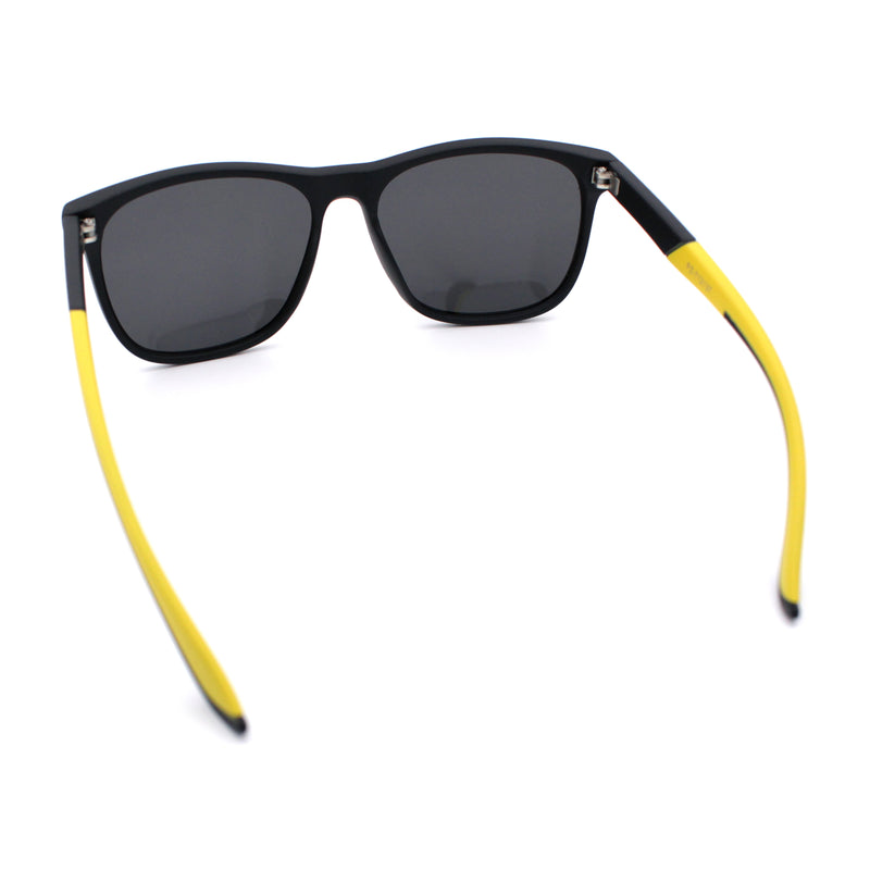 Polarized Classic Gentleman Mens Simple Sporty Horn Rim Plastic Sunglasses