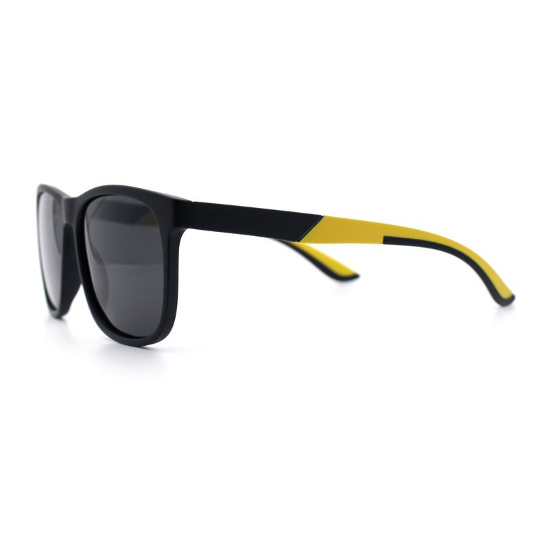 Polarized Classic Gentleman Mens Simple Sporty Horn Rim Plastic Sunglasses