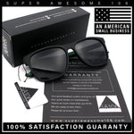 Polarized Classic Gentleman Mens Simple Sporty Horn Rim Plastic Sunglasses