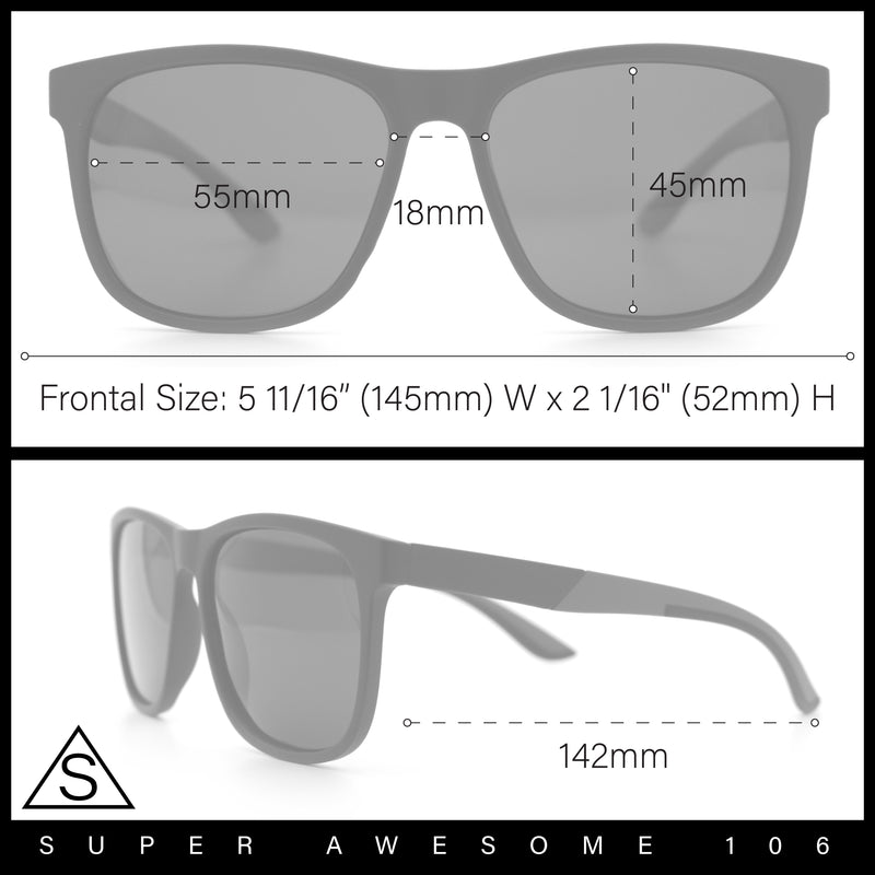 Polarized Classic Gentleman Mens Simple Sporty Horn Rim Plastic Sunglasses