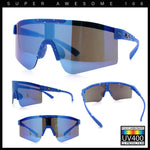 Xloop Boys Child Size MTB Shield Color Mirror Rimless Plastic Sport Sunglasses