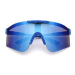 Xloop Boys Child Size MTB Shield Color Mirror Rimless Plastic Sport Sunglasses