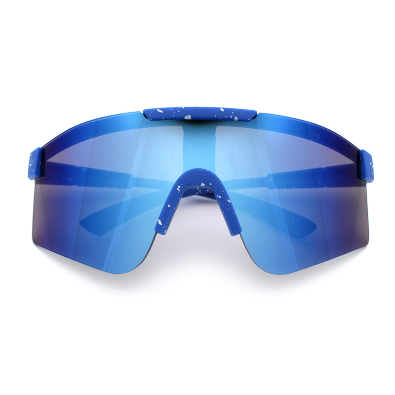 Xloop Boys Child Size MTB Shield Color Mirror Rimless Plastic Sport Sunglasses