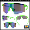 Xloop Boys Child Size MTB Shield Color Mirror Rimless Plastic Sport Sunglasses
