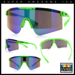 Xloop Boys Child Size MTB Shield Color Mirror Rimless Plastic Sport Sunglasses