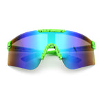 Xloop Boys Child Size MTB Shield Color Mirror Rimless Plastic Sport Sunglasses