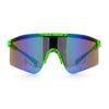 Xloop Boys Child Size MTB Shield Color Mirror Rimless Plastic Sport Sunglasses