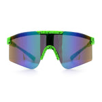 Xloop Boys Child Size MTB Shield Color Mirror Rimless Plastic Sport Sunglasses