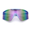 Xloop Boys Child Size MTB Shield Color Mirror Rimless Plastic Sport Sunglasses