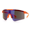 Xloop Boys Child Size MTB Shield Color Mirror Rimless Plastic Sport Sunglasses