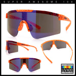 Xloop Boys Child Size MTB Shield Color Mirror Rimless Plastic Sport Sunglasses