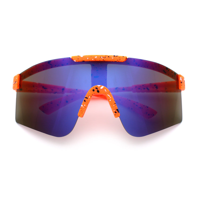 Xloop Boys Child Size MTB Shield Color Mirror Rimless Plastic Sport Sunglasses