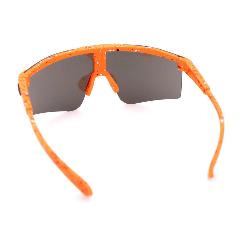 Xloop Boys Child Size MTB Shield Color Mirror Rimless Plastic Sport Sunglasses