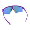 Xloop Boys Child Size MTB Shield Color Mirror Rimless Plastic Sport Sunglasses
