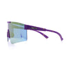 Xloop Boys Child Size MTB Shield Color Mirror Rimless Plastic Sport Sunglasses