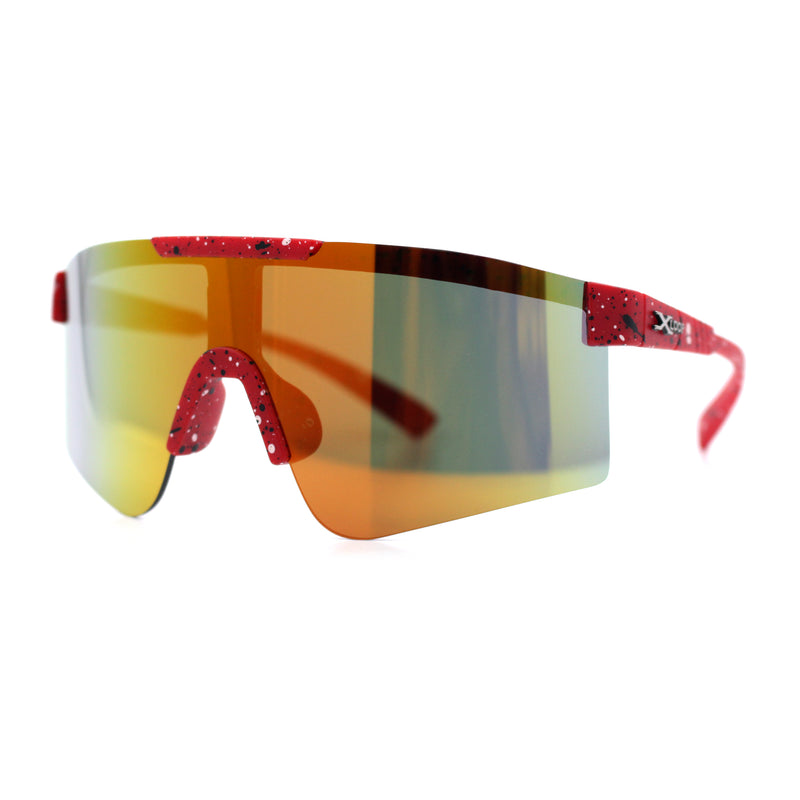 Xloop Boys Child Size MTB Shield Color Mirror Rimless Plastic Sport Sunglasses
