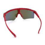 Xloop Boys Child Size MTB Shield Color Mirror Rimless Plastic Sport Sunglasses