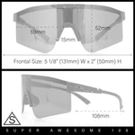Xloop Boys Child Size MTB Shield Color Mirror Rimless Plastic Sport Sunglasses