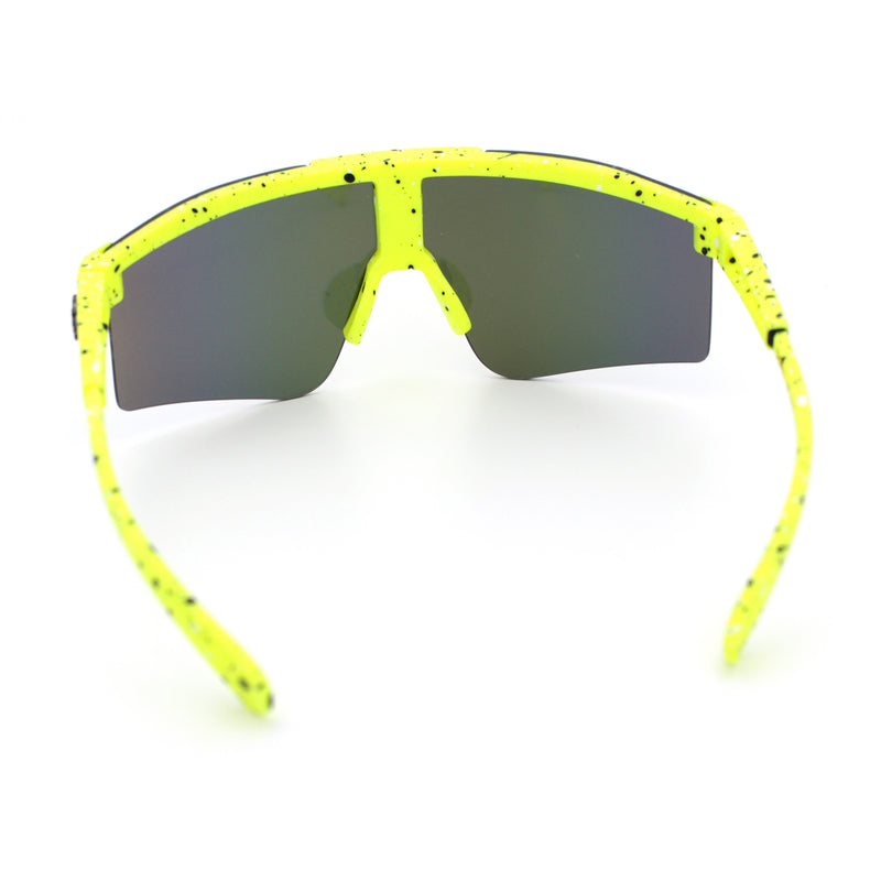 Xloop Boys Child Size MTB Shield Color Mirror Rimless Plastic Sport Sunglasses