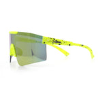 Xloop Boys Child Size MTB Shield Color Mirror Rimless Plastic Sport Sunglasses