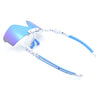 Polarized Mens Flip Up Rimless Oversized Shield Plastic Sport Sunglasses