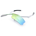 Polarized Mens Flip Up Rimless Oversized Shield Plastic Sport Sunglasses