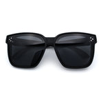 Polarized Fit Over Retro Rectangle Horn Rim Inset Lens Plastic Sunglasses