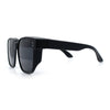Polarized Fit Over Retro Rectangle Horn Rim Inset Lens Plastic Sunglasses