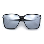 Polarized Fit Over Retro Rectangle Horn Rim Inset Lens Plastic Sunglasses