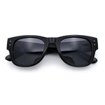 Womens Thick Plastic Horn Rim Hipster Fashion Rectangle Retro Sunglasses