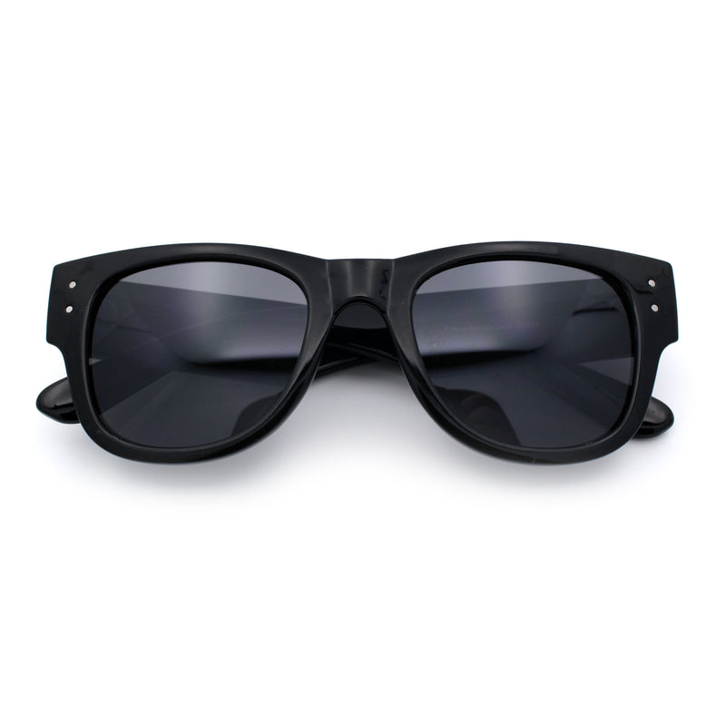Womens Thick Plastic Horn Rim Hipster Fashion Rectangle Retro Sunglasses