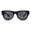 Womens Thick Plastic Horn Rim Hipster Fashion Rectangle Retro Sunglasses