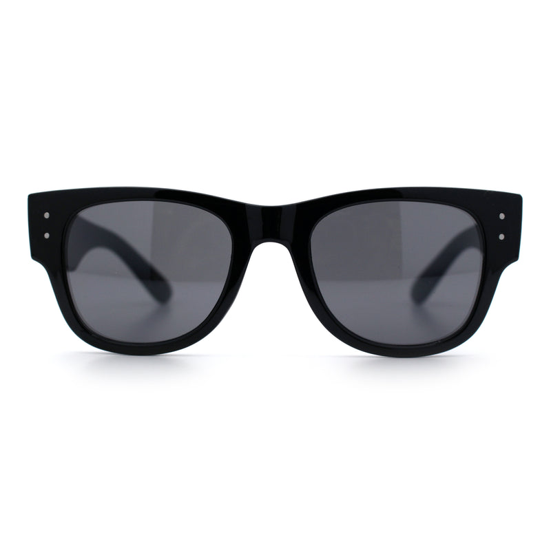 Womens Thick Plastic Horn Rim Hipster Fashion Rectangle Retro Sunglasses