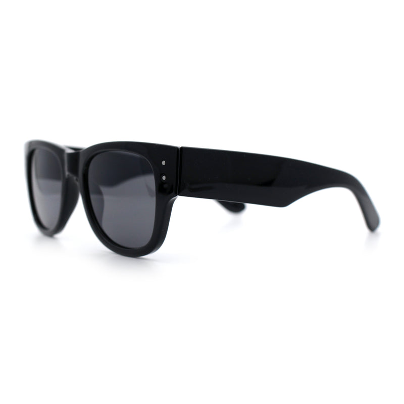 Womens Thick Plastic Horn Rim Hipster Fashion Rectangle Retro Sunglasses