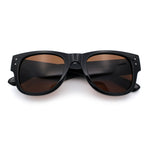 Womens Thick Plastic Horn Rim Hipster Fashion Rectangle Retro Sunglasses