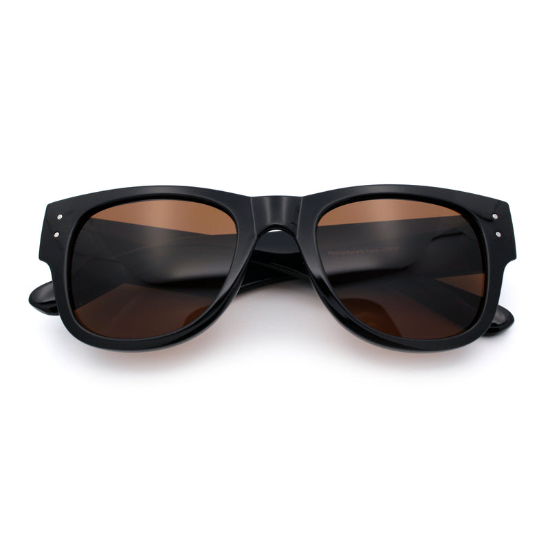 Womens Thick Plastic Horn Rim Hipster Fashion Rectangle Retro Sunglasses