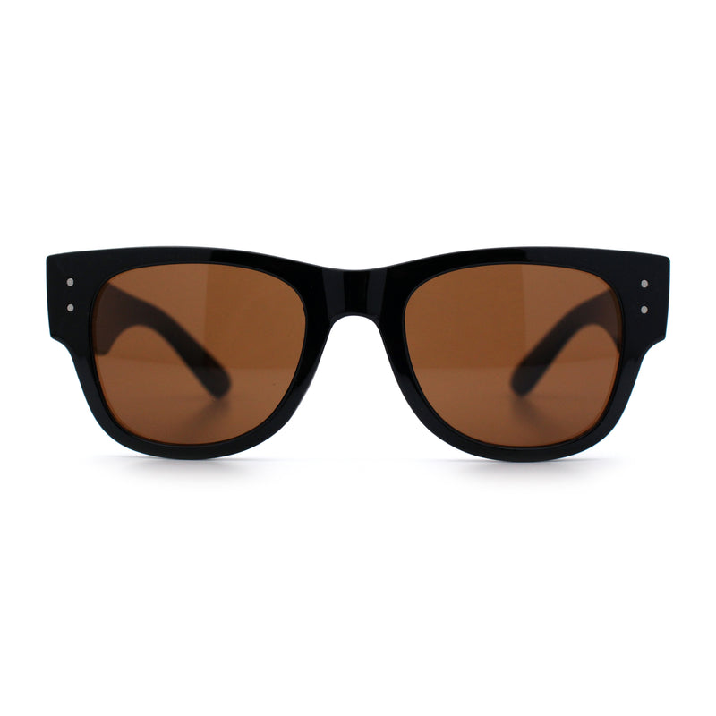 Womens Thick Plastic Horn Rim Hipster Fashion Rectangle Retro Sunglasses