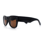 Womens Thick Plastic Horn Rim Hipster Fashion Rectangle Retro Sunglasses
