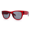 Womens Thick Plastic Horn Rim Hipster Fashion Rectangle Retro Sunglasses