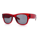 Womens Thick Plastic Horn Rim Hipster Fashion Rectangle Retro Sunglasses