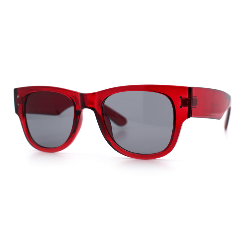 Womens Thick Plastic Horn Rim Hipster Fashion Rectangle Retro Sunglasses