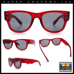 Womens Thick Plastic Horn Rim Hipster Fashion Rectangle Retro Sunglasses